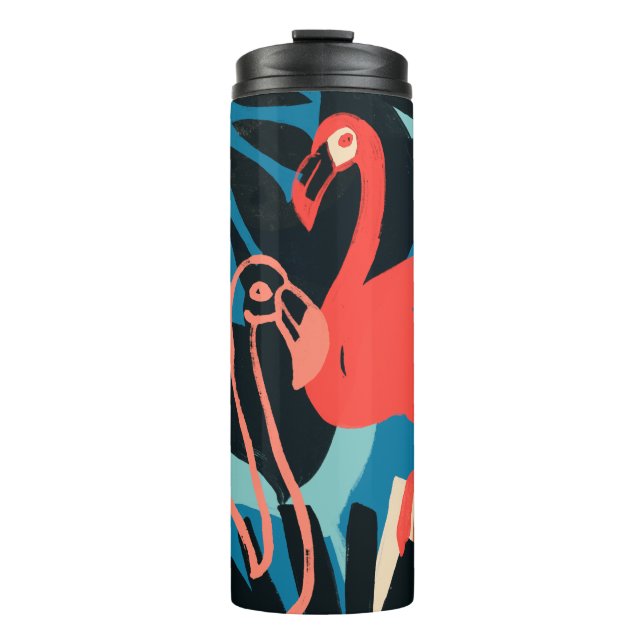 Funky Flamingo Thermal Tumbler (Front)