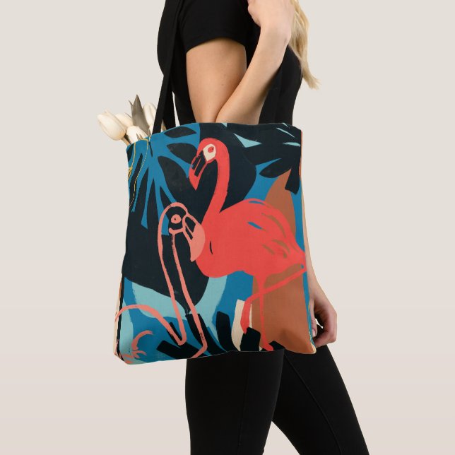 Funky Flamingo Tote Bag (Close Up)