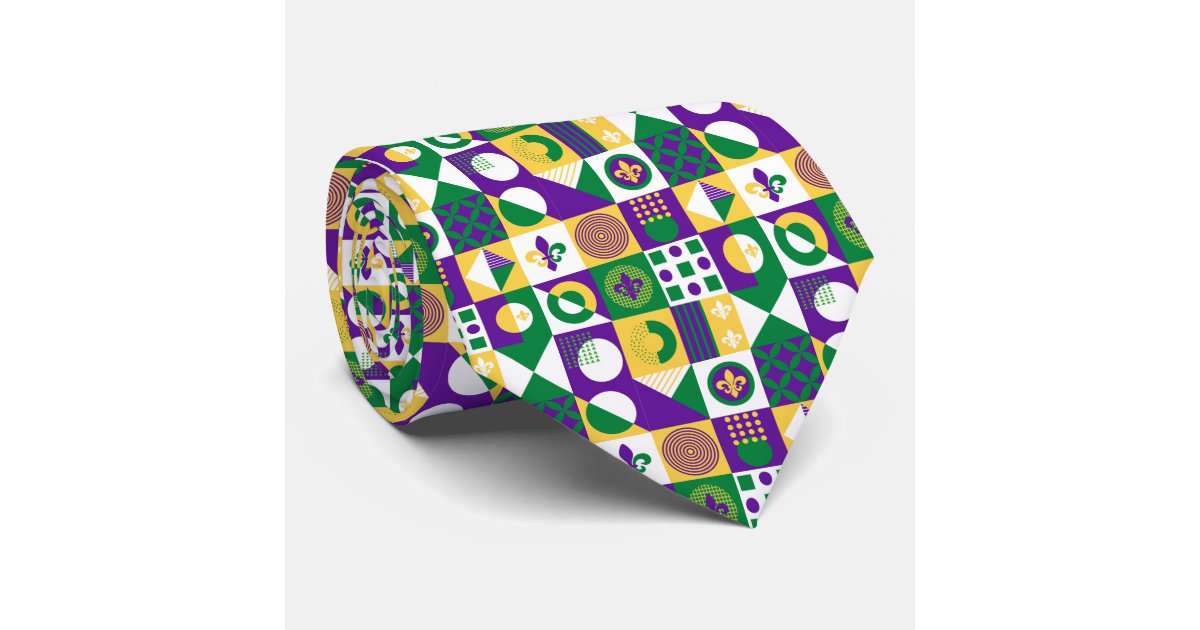 mardi gras neck tie