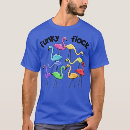 Funky Flock of Flamingos T_Shirt