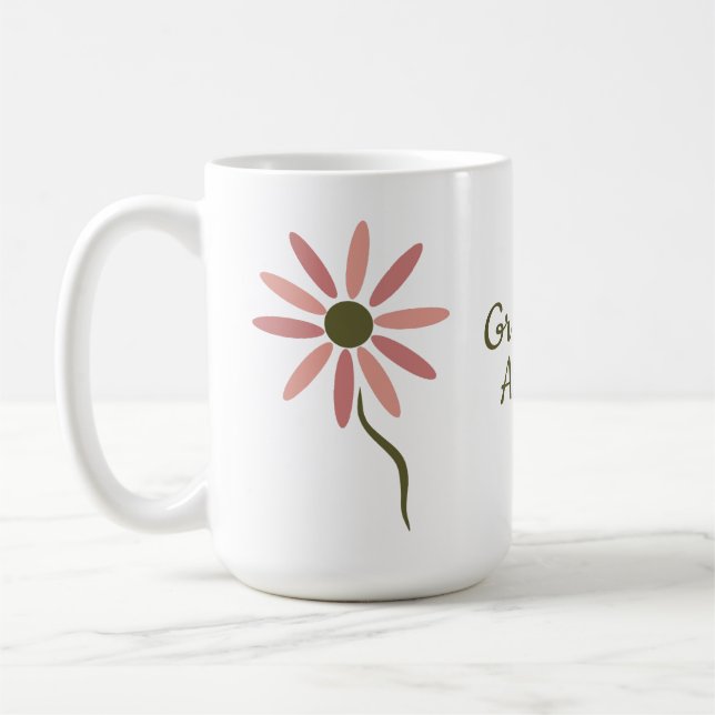 Funky Flora - stylized abstract flower Updated Coffee Mug (Left)