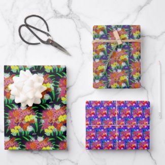 Funky Floral Gift Wrap 