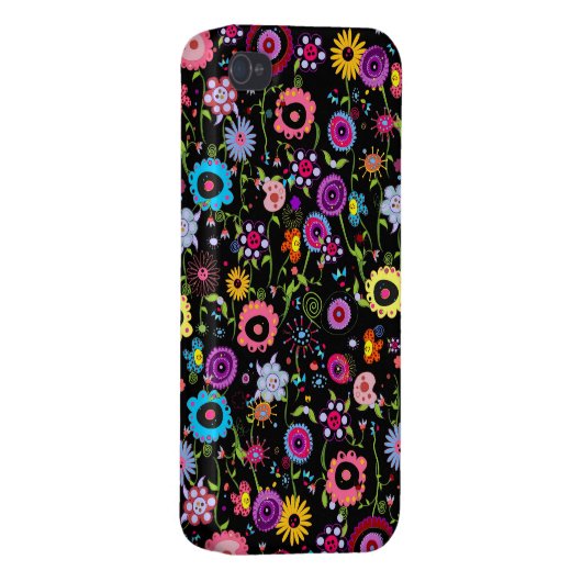 Funky Floral iPhone Case (Back Right)