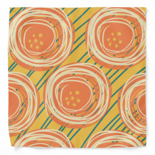 Funky Floral Scribble Poppies Bandana