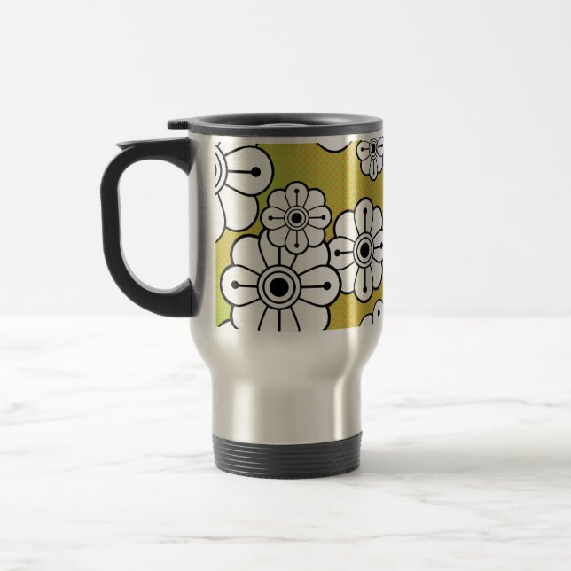 Funky Floral Travel Mug (Left)