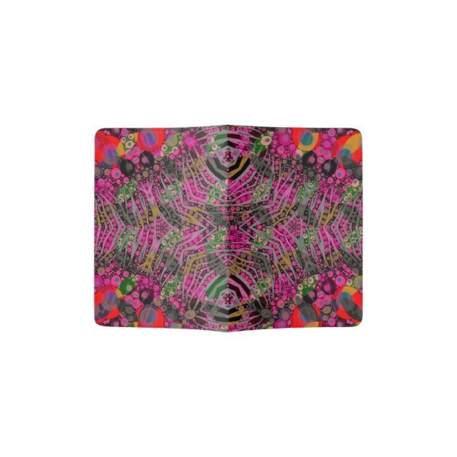 Funky Florescent Zebra Passport Holder (Opened)