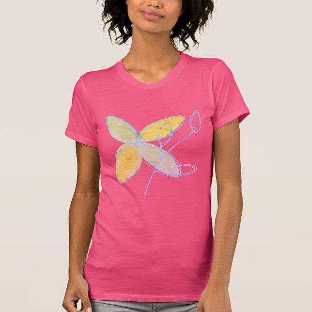 Funky Flower Abstract Art to Wear T-Shirt (Front)