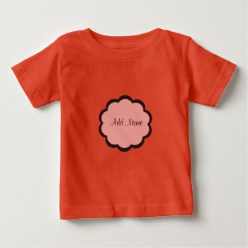 Funky Flower Baby Tee Pink And Brown by jgh96sbc at Zazzle