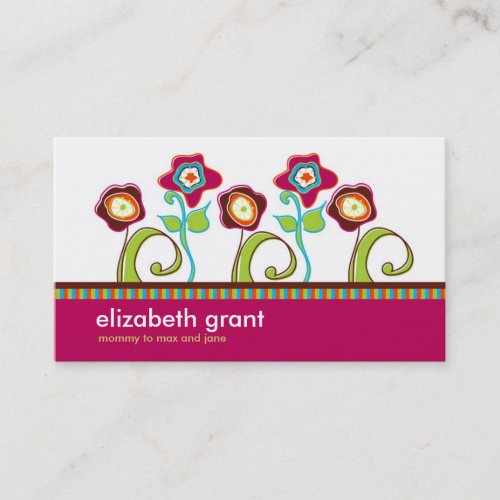 Funky Flower Business Calling cards Business Card