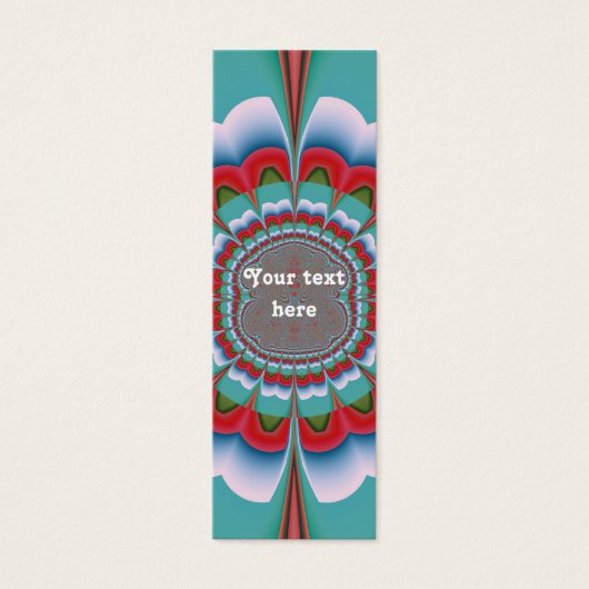 Funky Flower Custom Bookmark (Front)