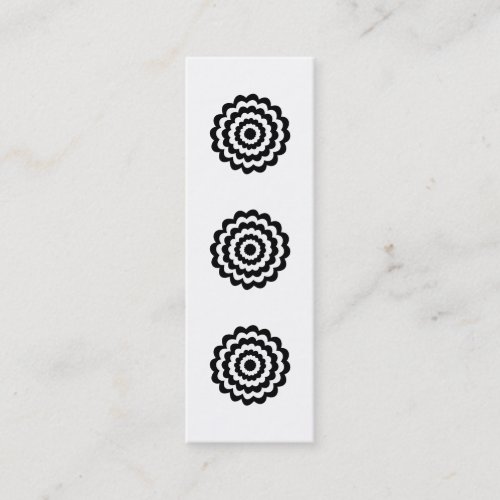 Funky Flower in Black and White. Business Card Template