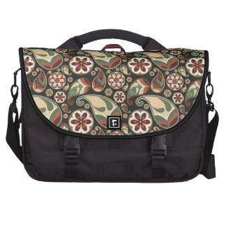 Funky flower & paisley pattern satchel laptop bag