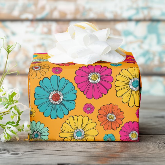 Funky Flower Power  Wrapping Paper (Creator Uploaded)