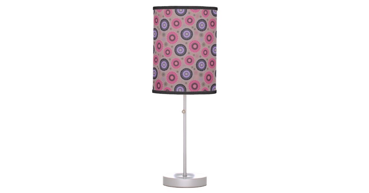 Funky flower shapes pink purple lamp shade | Zazzle