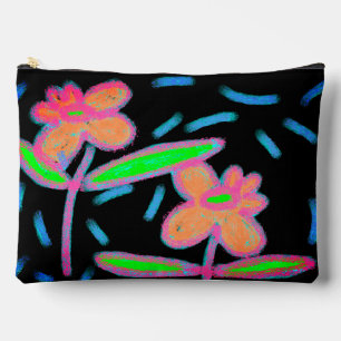 Funky Flowers Abstract Art Zippered Pouch