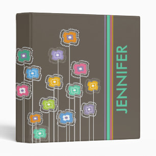 Funky Flowers n Cabana Stripes Binder