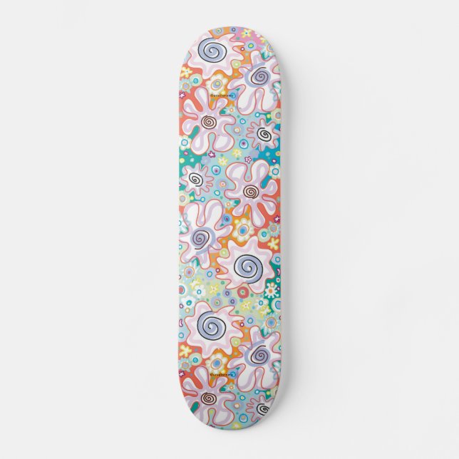 Funky Flowers Skateboard Deck (Front)