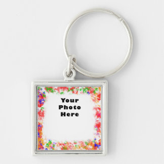 Funky Flowery Colour Frame Keychain