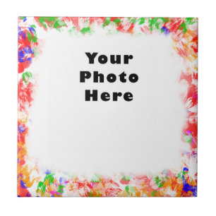 Funky Flowery Colour Frame Tile