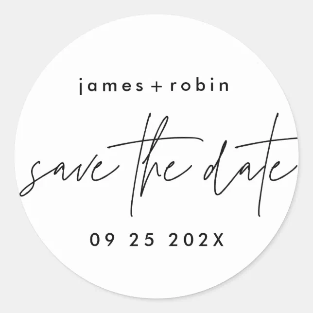 Frame Sticker Round Funky Frame | Casual Fun Modern Classic Round Sticker | Zazzle