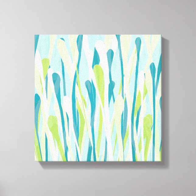Funky Fresh Grasses Design Wrapped Canvas Print (Front)
