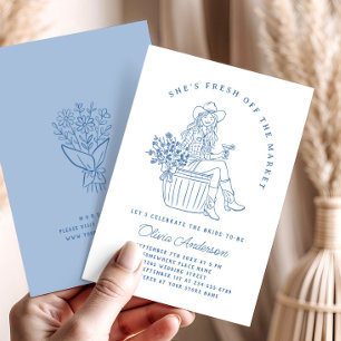 Funky Fresh Off the Market Bridal Shower Invitation