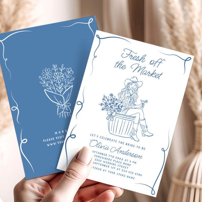 Funky Fresh Off the Market Bridal Shower Invitation (Creator Uploaded)