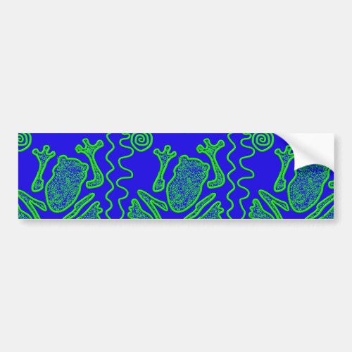 Funky Frog Colorful Toad Kids Doodle Art Gifts Bumper Sticker