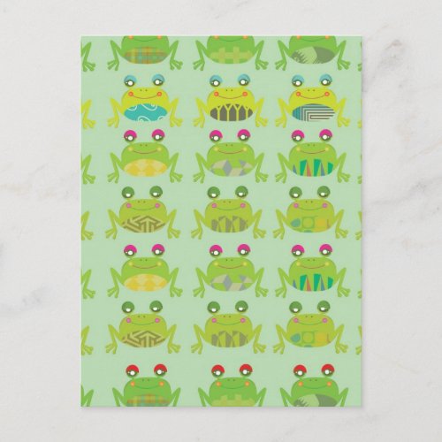 funky froggy frogs postcard