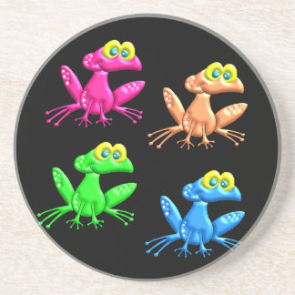 Funky Frogs Drink Coaster