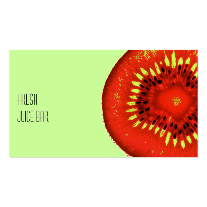 funky fruit fresh juice bar business card