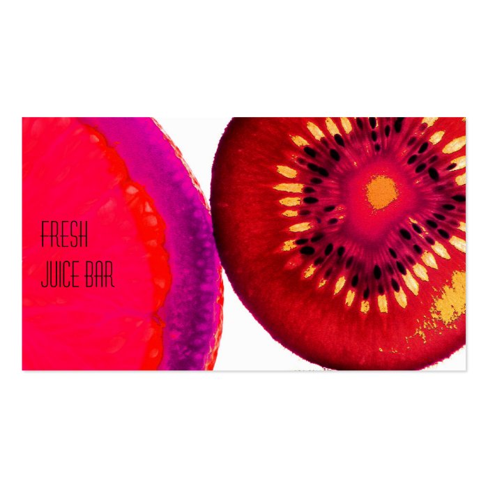 funky fruit fresh juice bar business card