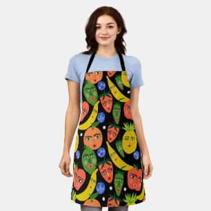 Funky Fruits & Veggies Unique Healthy Chef  Apron