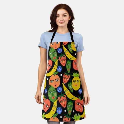 Funky Fruits  Veggies Unique Healthy Chef  Apron