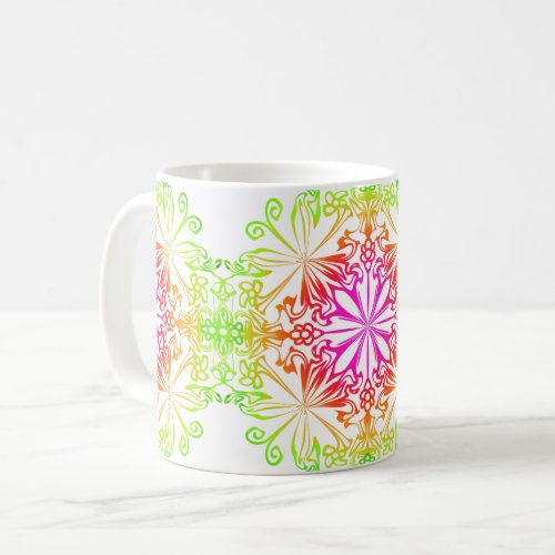 Funky fun chakra floral boho design  mug