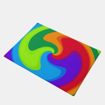 Funky Fun Colorful Welcome Mat by inkbrook at Zazzle