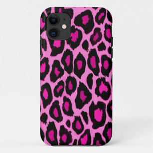 Funky Fun Hot Pink Black Leopard Print Phone Case