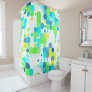 Funky Fun Vibrant Summer Colors Polka Dots Pattern Shower Curtain