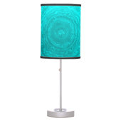 Funky Fun Wave Pattern - Vibrant Aqua Custom Table Lamp (Front)
