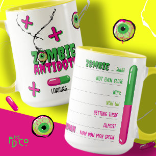 Funky Fun Zombie Antidote Loading..Zombie to Human Mug
