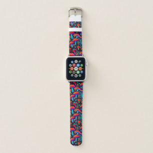 Funky Fungi: Groovy Mushrooms Pattern Apple Watch Band