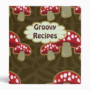 Funky Fungi Mushroom Pattern Binder