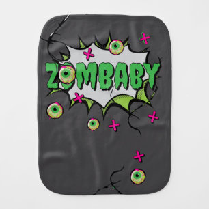 Funky Funny Cute ‘ZomBaby’ Halloween Baby Burp Cloth