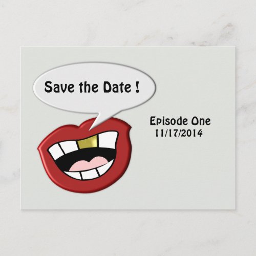 Funky Funny Save the Date Postcard