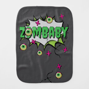 Funky Funny Scary Cute ‘ZomBaby’ Baby Burp Cloth