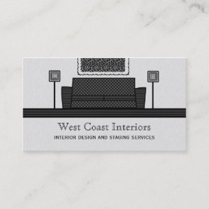Funky Furniture Business Card, Gray Card