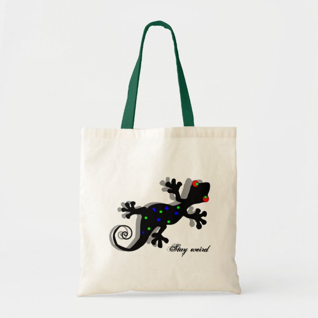 Funky Gecko - Lizard Lover Gifts Tote Bag (Front)
