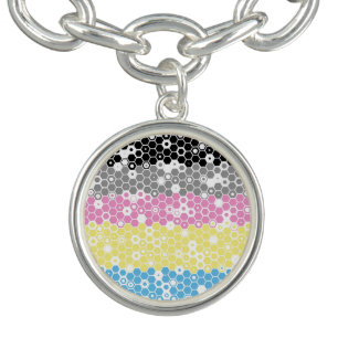 Funky Geometric Mod Abstract Polygender Pride Flag Bracelet