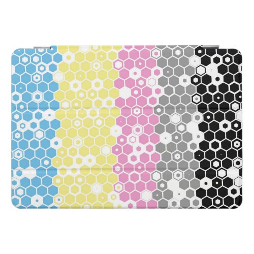 Funky Geometric Mod Abstract Polygender Pride Flag iPad Pro Cover