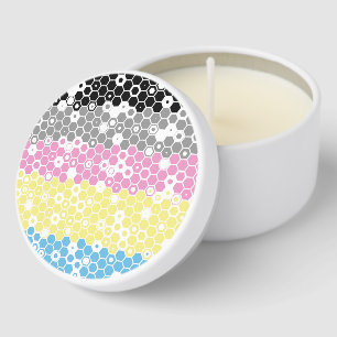 Funky Geometric Mod Abstract Polygender Pride Flag Mini Candle Favors